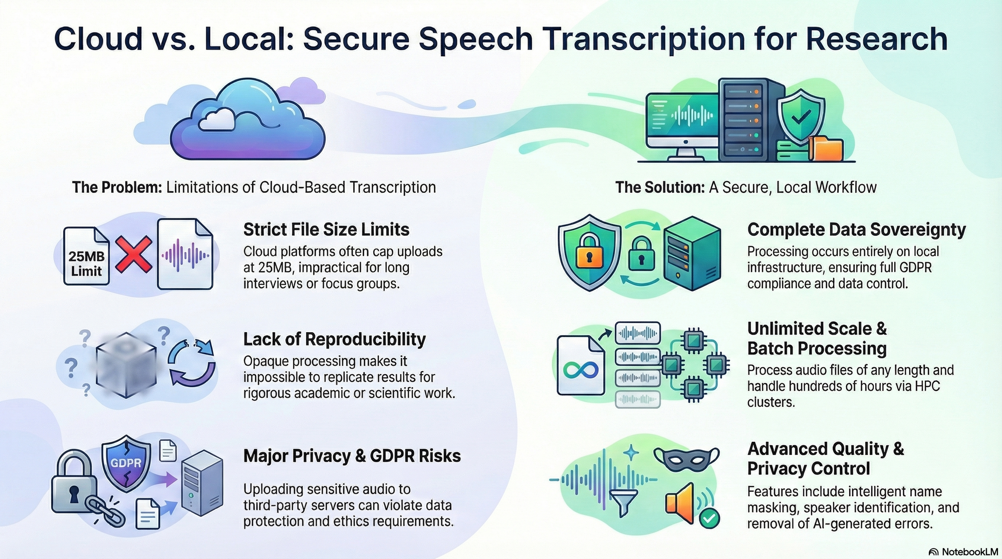 Secure and scalable speech transcription for local and HPC | Pablo Bernabeu